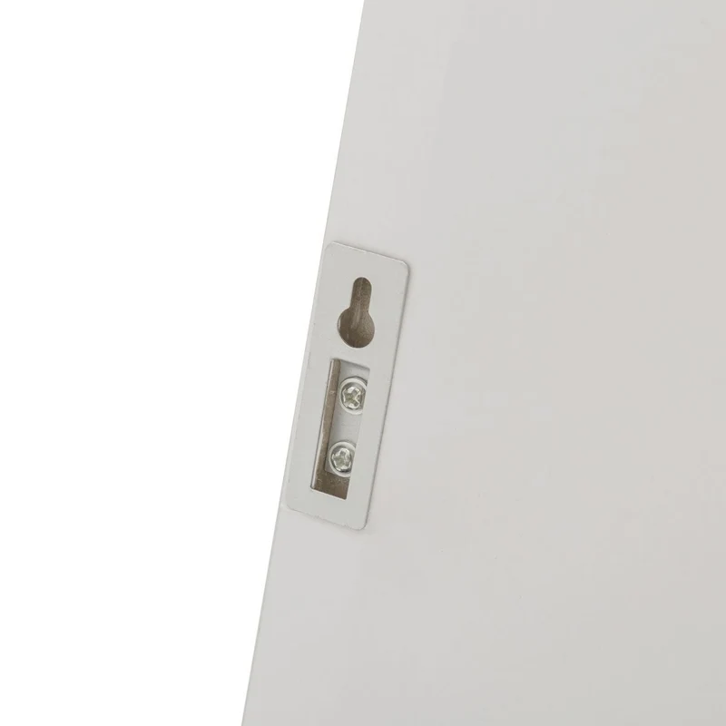 Espejo de pared de rectangular con marco blanco de plástico 30x90 cm