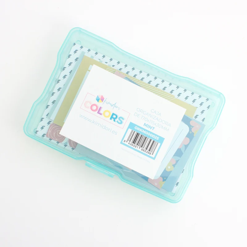 Caja de plástico Kimidori Colors 4"x6" Mint