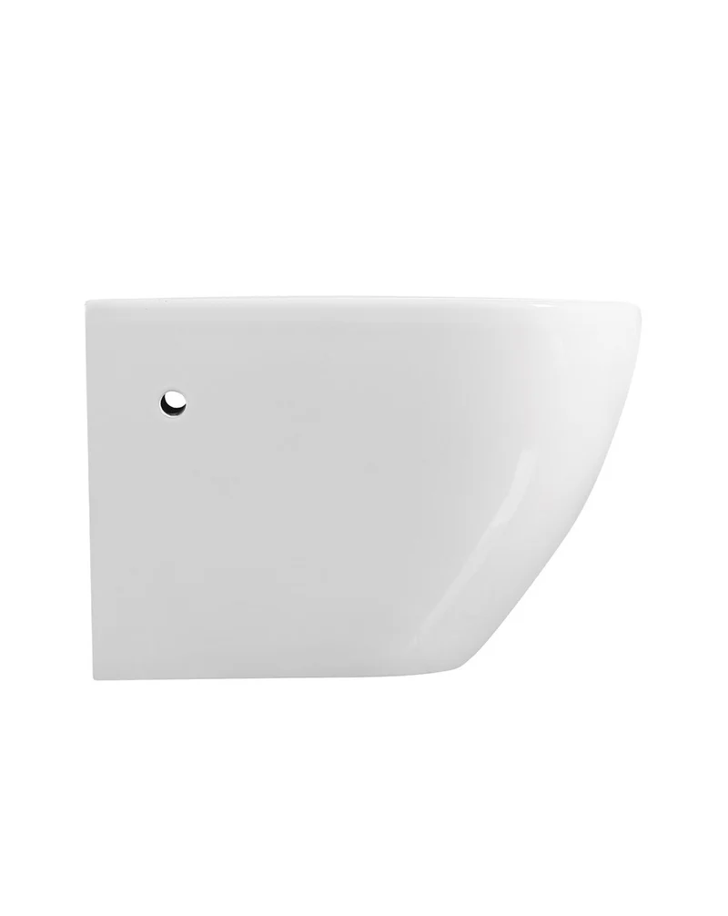 Pack Bidet Suspendido Cerámico de Baño con Bastidor | Moderno y Fácil Limpieza Acompañado de Bastidor | Blanco Brillo
