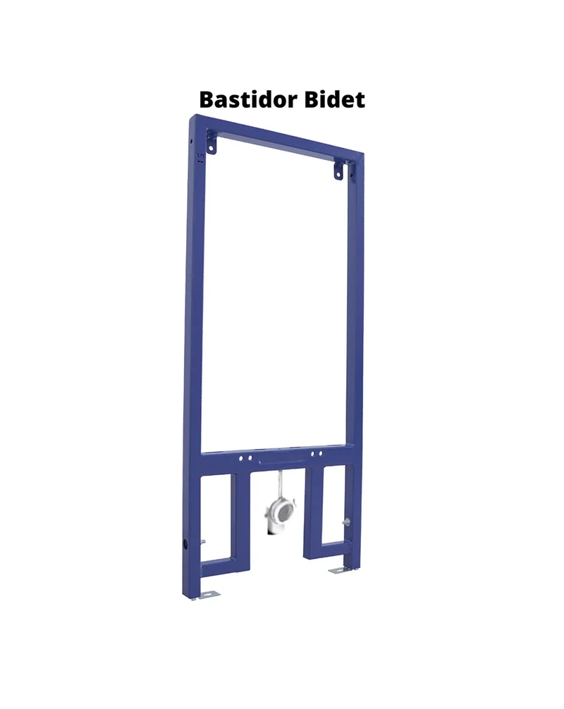 Pack Bidet Suspendido Cerámico de Baño con Bastidor | Moderno y Fácil Limpieza Acompañado de Bastidor | Blanco Mate