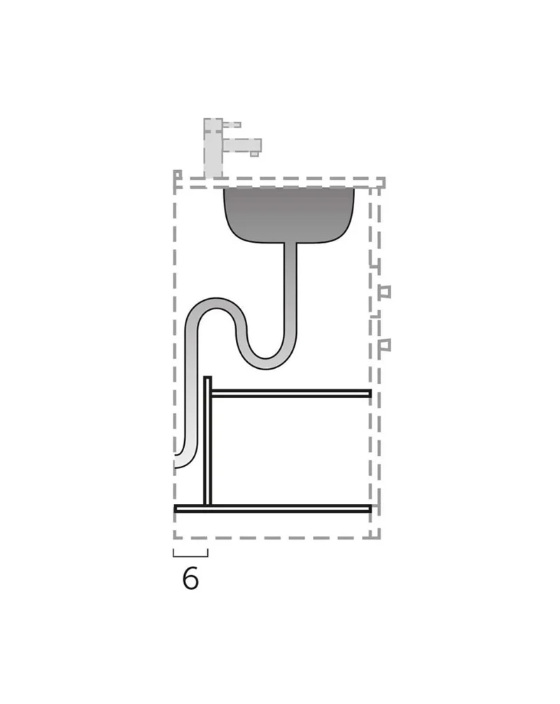 Comet Mueble de Baño Suspendido Fondo Reducido | 2 Cajones con Cierre Amortiguado y Lavabo Cerámico | Island Mate