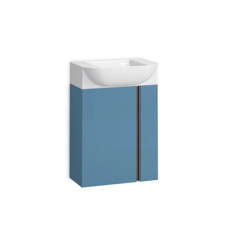 Versa 45 Mueble de Baño Suspendido a Pared Fondo Reducido | Mueble Aseo Volado Pequeño de 1 Puerta y Lavabo Cerámico | 45cm | Island Mate