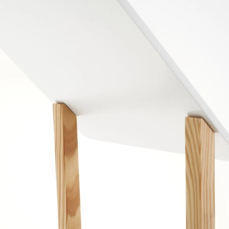 Estantería infantil tipo casa de madera de pino blanca, de 79x30x131 cm