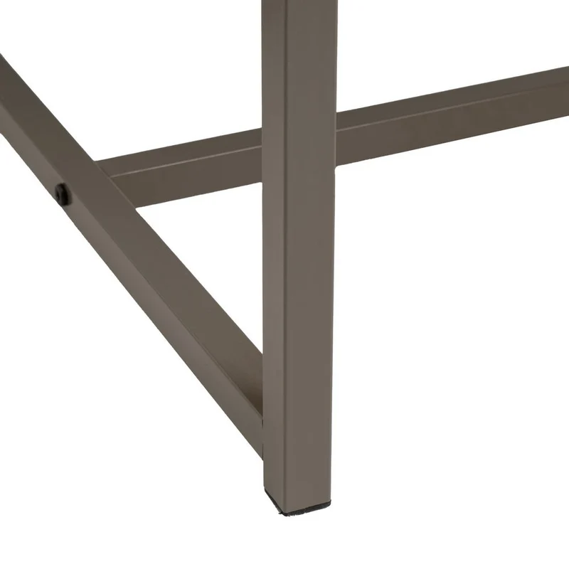 Mesa de centro Urban de metal gris y tablero beige con vetas de 100x50x36cm