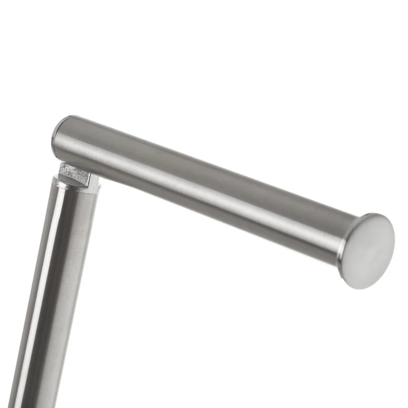 Portarrollos escobillero de plástico gris y acero inoxidable de 65 cm