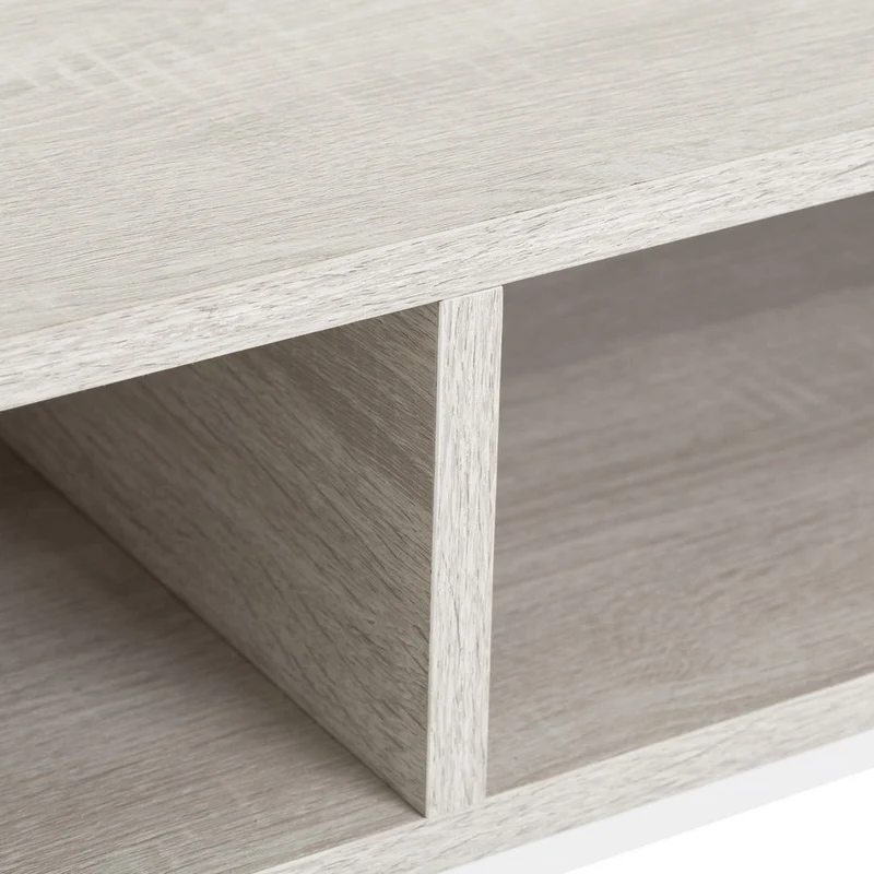 Consola recibidor Urban de metal y madera color blanco de 80x30x75 cm