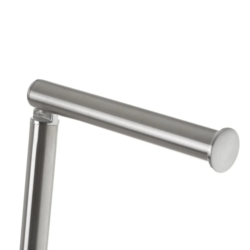 Portarrollos escobillero de plástico blanco y acero inoxidable de 65 cm