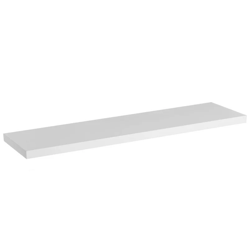 Set de 2 estantes de pared flotantes blancos de 120x23,5x3,8 cm