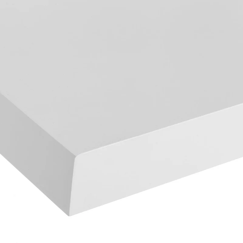 Set de 2 estantes de pared flotantes blancos de 120x23,5x3,8 cm