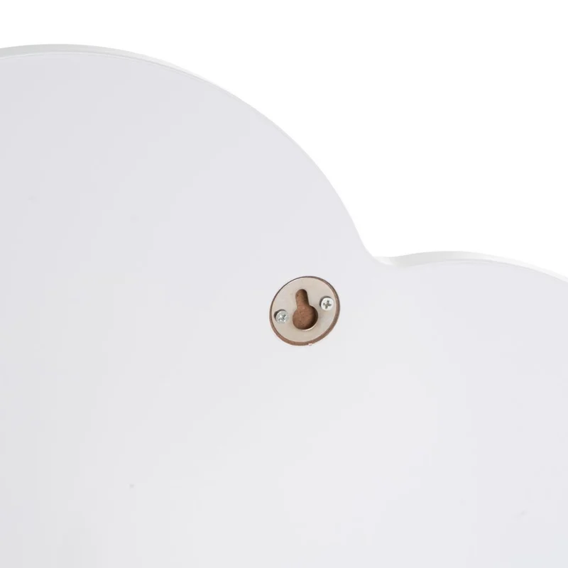 Estante infantil de pared blanco con diseño de nube de 60x12x26 cm