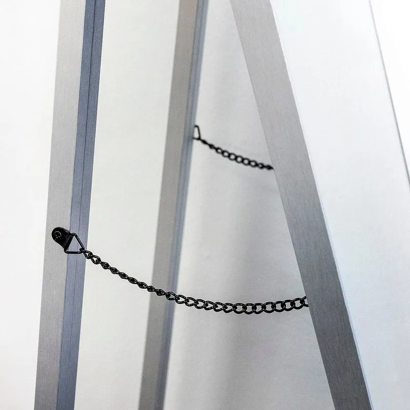 Espejo de pie de cuerpo entero con marco de madera gris de 151x31 cm