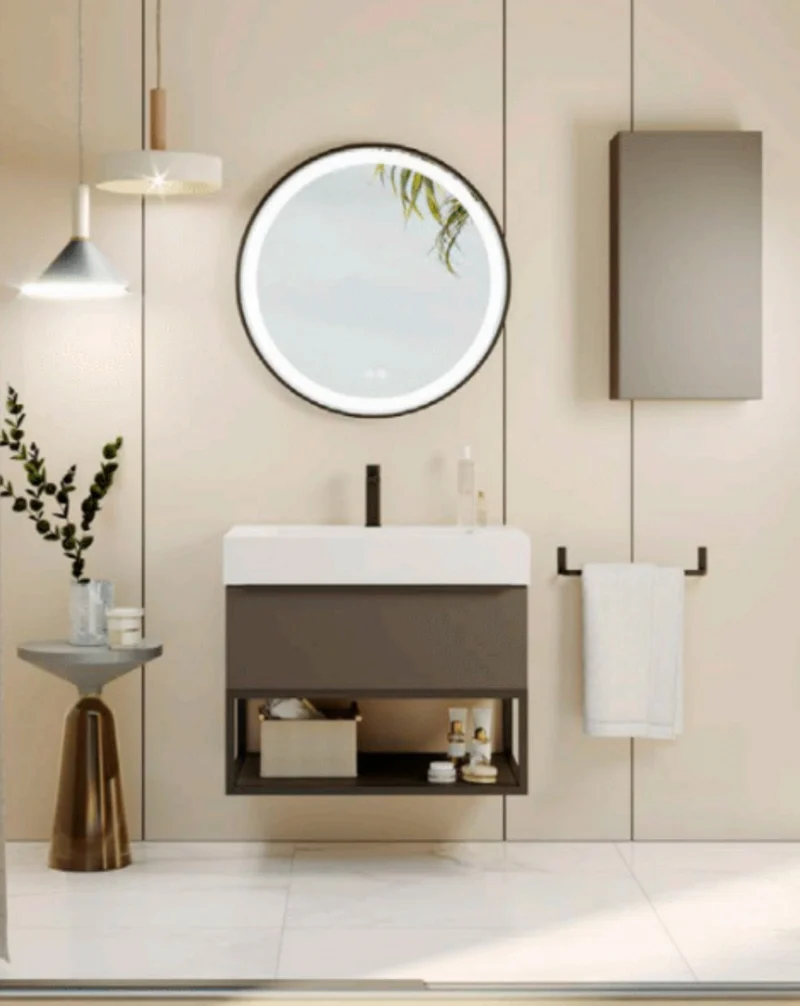 Aura Espejo Pared Redondo Baño | Luz LED | Doble Sensor Táctil | Espejo Led de Baño Redondo