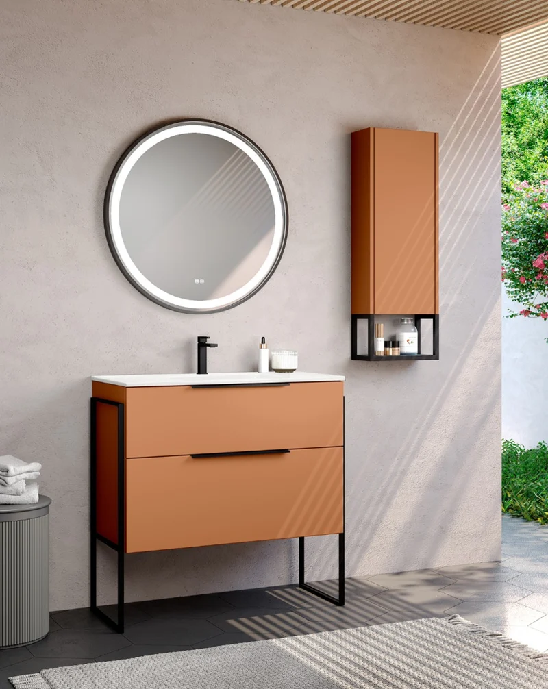 Aura Espejo Pared Redondo Baño | Luz LED | Doble Sensor Táctil | Espejo Led de Baño Redondo