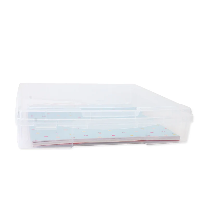 Caja para papeles 12"x12" Kimidori Colors Transparente