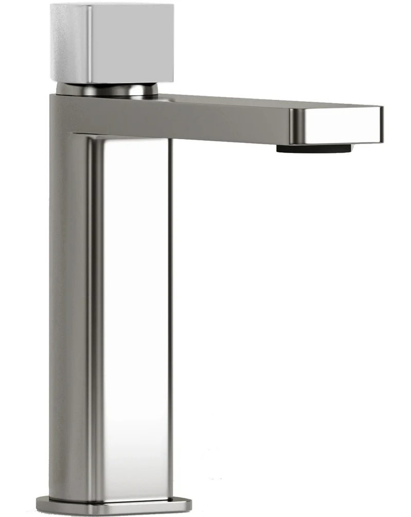 Combi Grifo de Baño Alto Monomando de Fácil Instalación con Mezclador | Colores| Maneta Personalizable | Plata metálico
