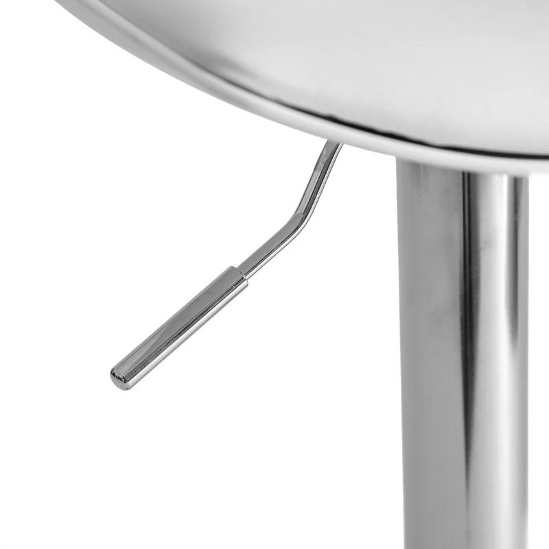 2 taburetes de cocina regulables en altura blanco y metal con respaldo alto