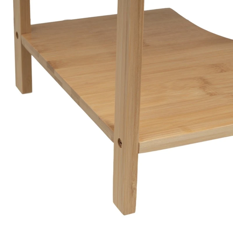 Mueble bajo lavabo de pedestal de bambú natural 60x30x60 cm para baño