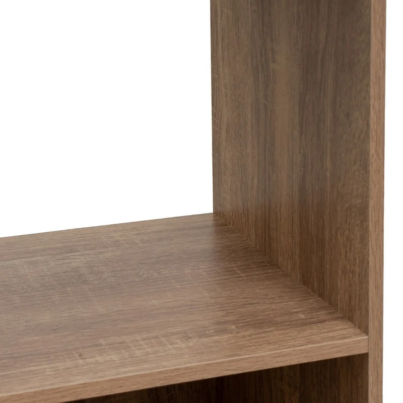 Estantería Cubo con 8 huecos de laminado color roble de 120x60x30 cm