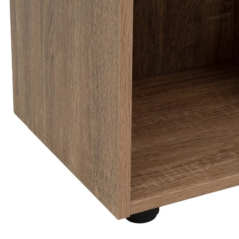 Estantería Cubo con 4 huecos de laminado color roble de 62x60x30 cm