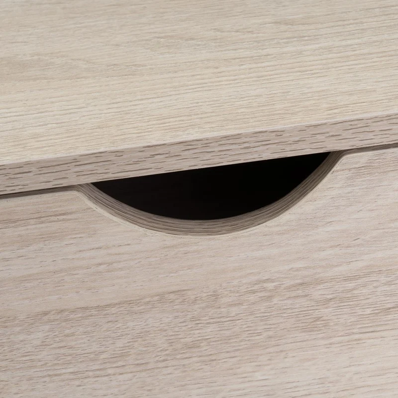 Consola recibidor Urban 2 cajones de metal y madera blanco de 80x30x75 cm
