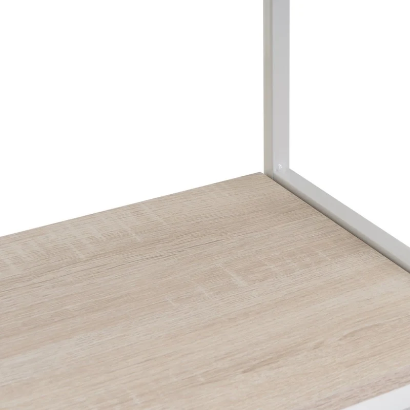 Consola recibidor Urban 2 cajones de metal y madera blanco de 80x30x75 cm