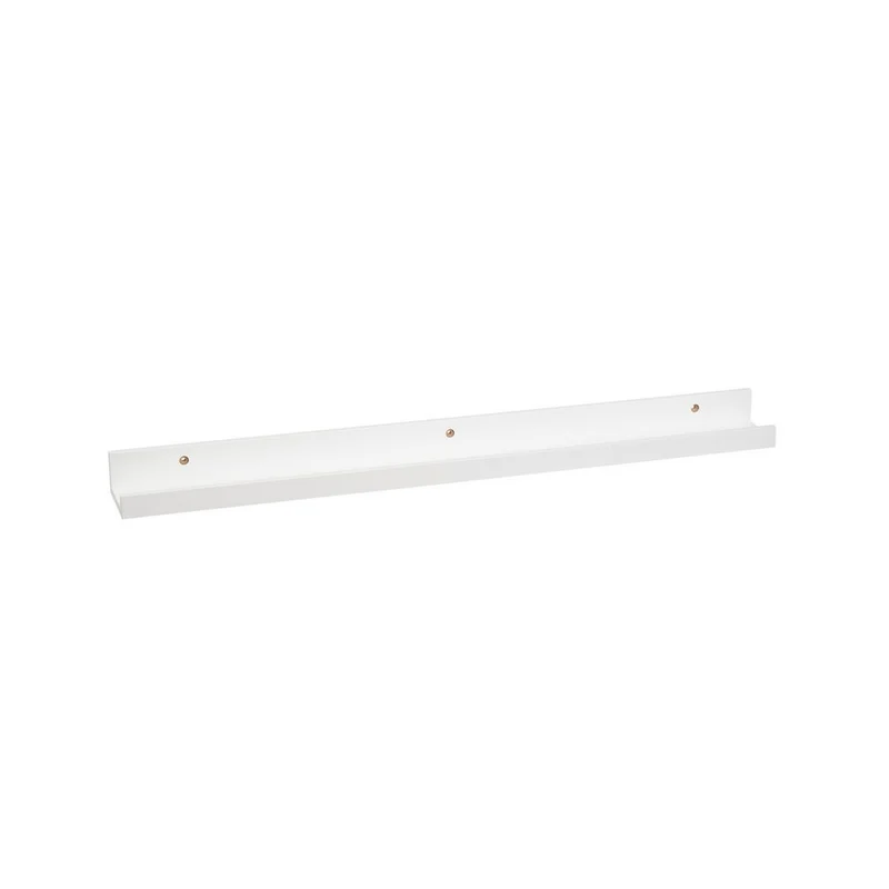 4 estantes flotantes de pared de madera blanca para cuadros de 80x9,5x5 cm