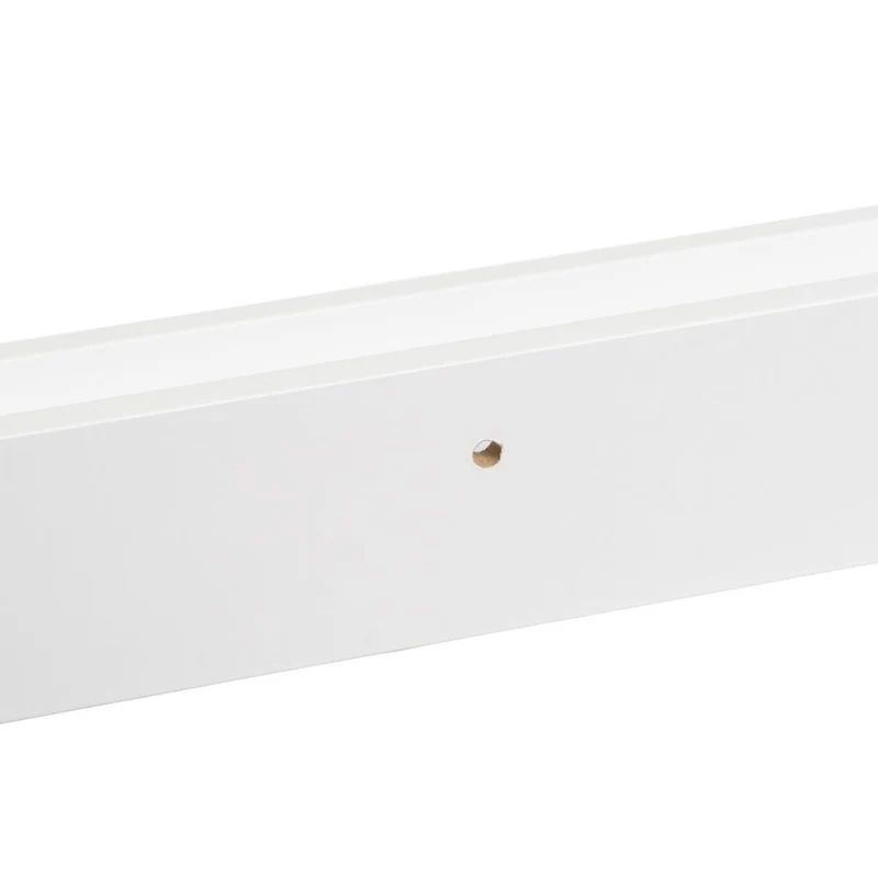 4 estantes flotantes de pared de madera blanca de 100x9,5x5 cm