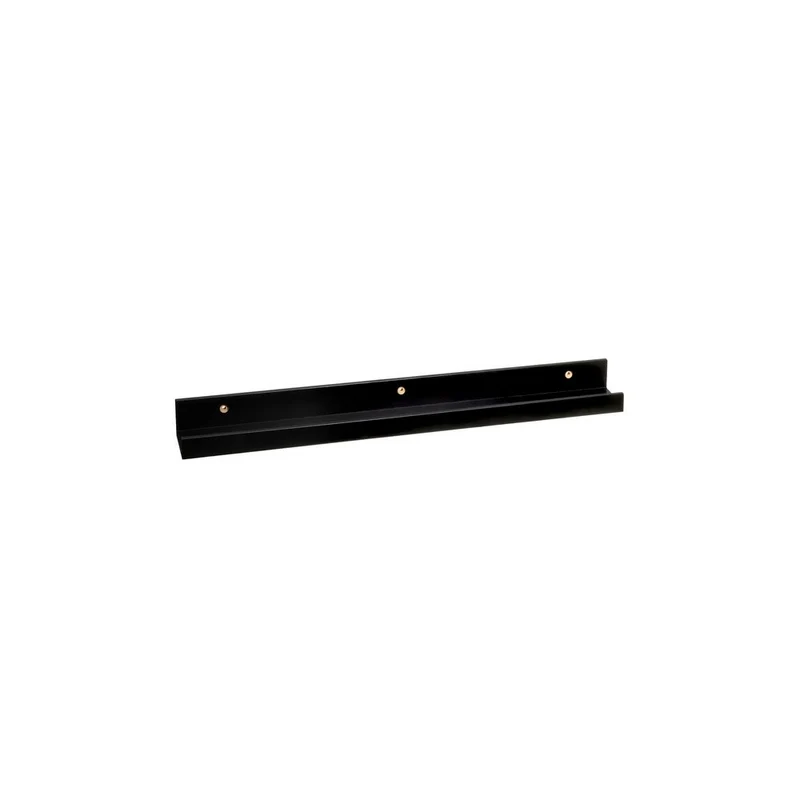 4 estantes flotantes de pared de madera negra para cuadros de 60x9,5x5 cm