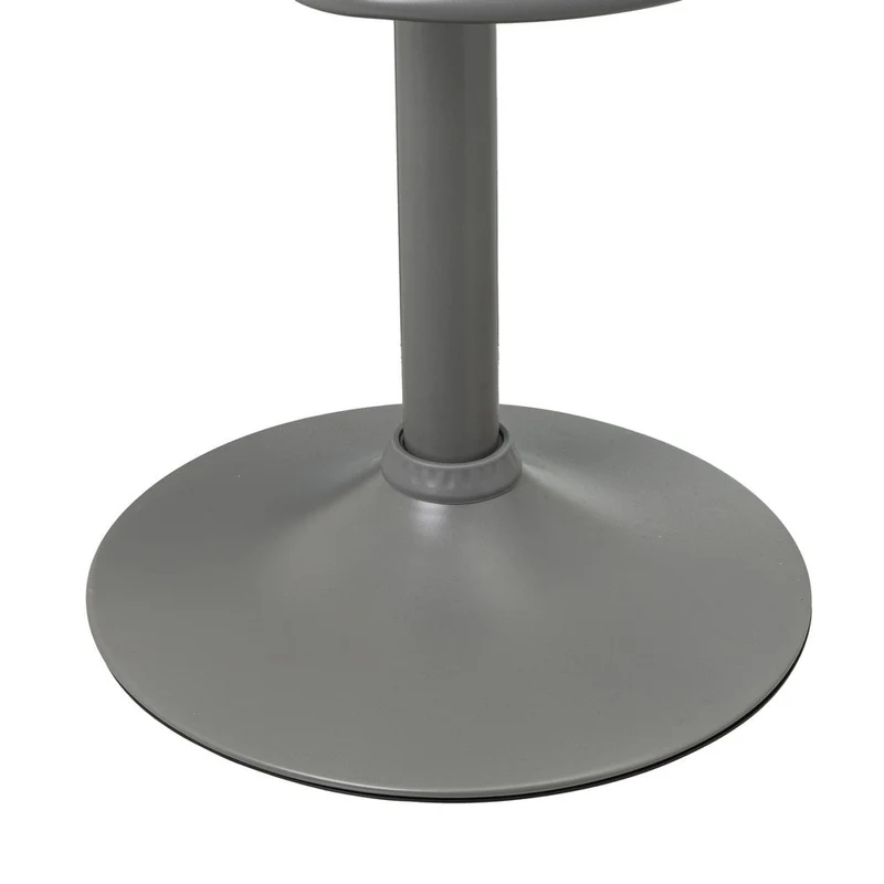 Taburete alto de cocina regulable en altura gris con respaldo alto