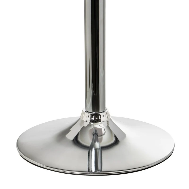 Taburete alto de cocina regulable en altura blanco cuadrado sin respaldo