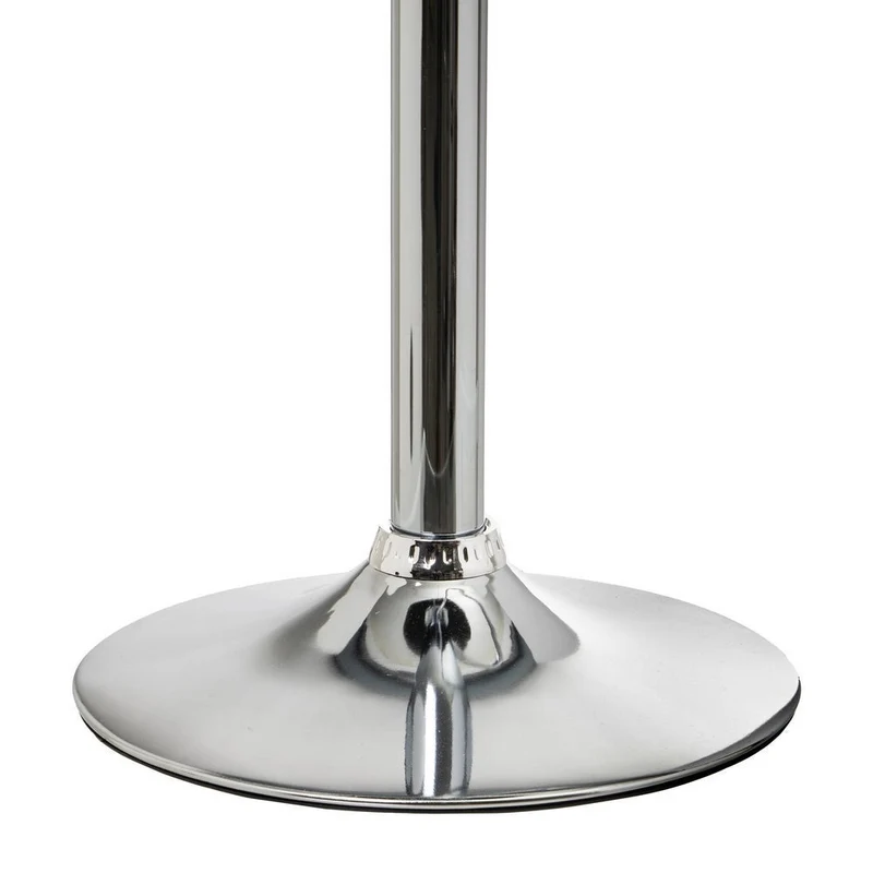 Taburete alto de cocina regulable en altura negro redondo sin respaldo