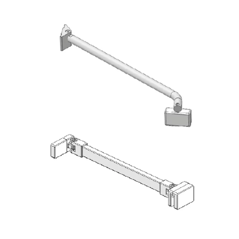 Brazo articulado para biombo bañera rayas 8 y cuadros 9.