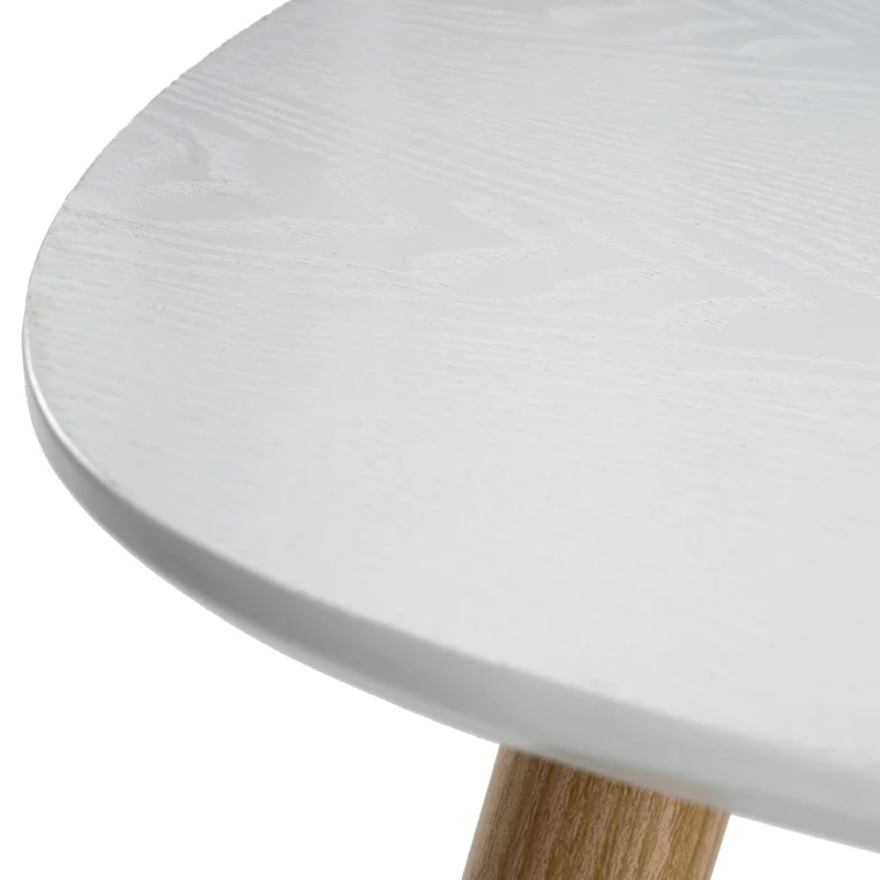 Set de 3 mesas nido de salón fabricadas en madera de pino blanco, 60x60cm