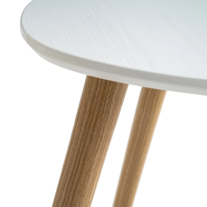 Set de 3 mesas nido de salón fabricadas en madera de pino blanco, 60x60cm