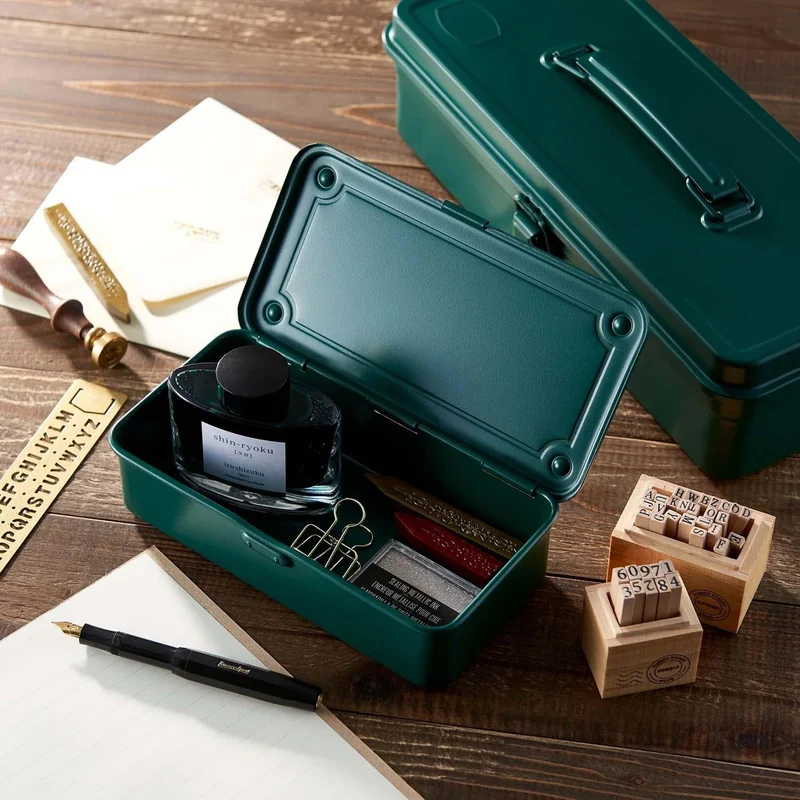 Toyo Steel Tool Box Caja de herramientas T-190 Antique Green