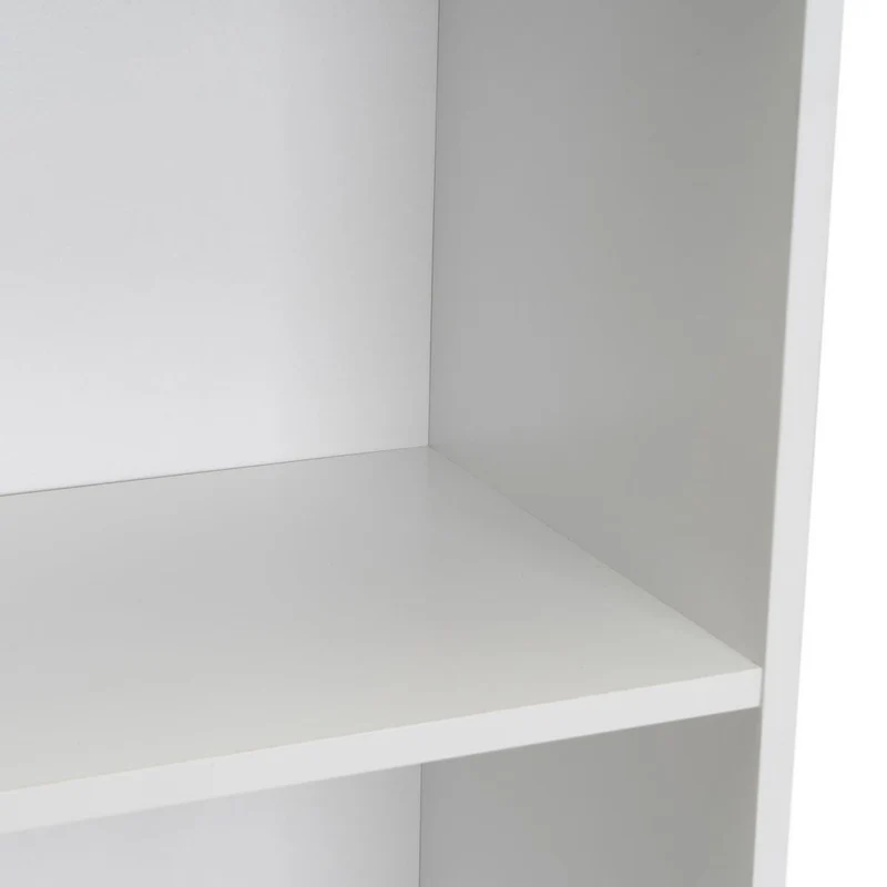 Estantería Cubo con 2 baldas de madera laminada blanca de 54x30x24 cm