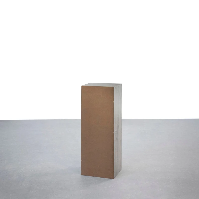 Estantería Cubo con 3 baldas de madera laminada color gris de 80x30x24 cm
