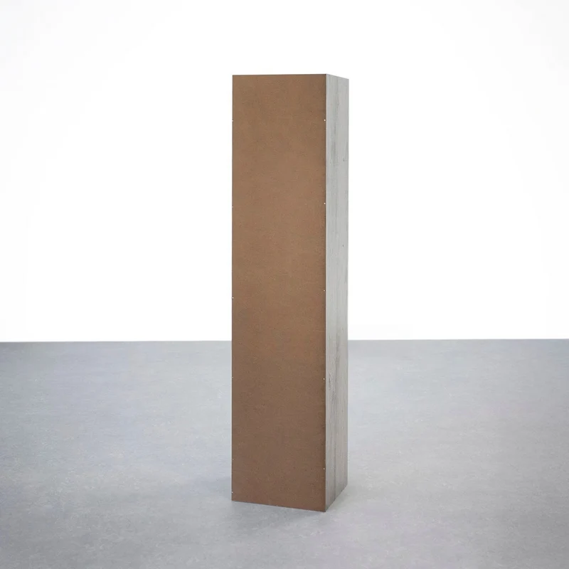 Estantería Cubo con 5 baldas de madera laminada color gris de 132x30x24 cm