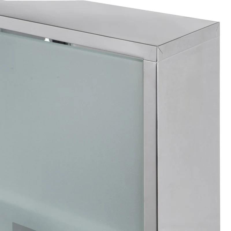 Botiquín de 3 estantes de acero inoxidable con cerradura de 30x12x60 cm