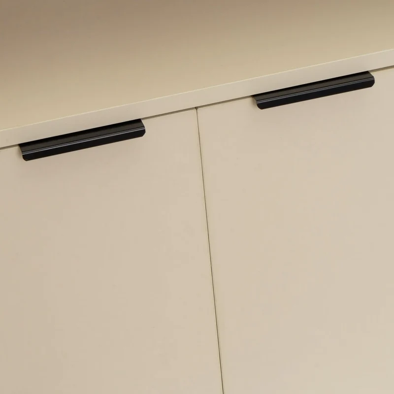 Estantería Mei con 2 puertas beige de 59x29x119 cm en tablero laminado hpl