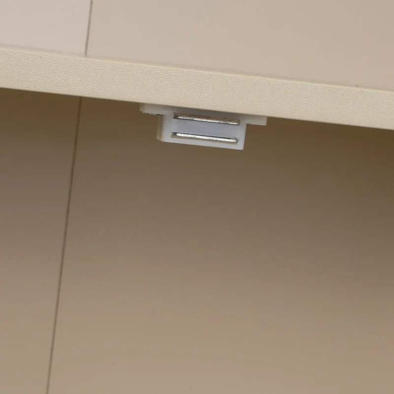 Estantería Mei con 2 puertas beige de 59x29x119 cm en tablero laminado hpl
