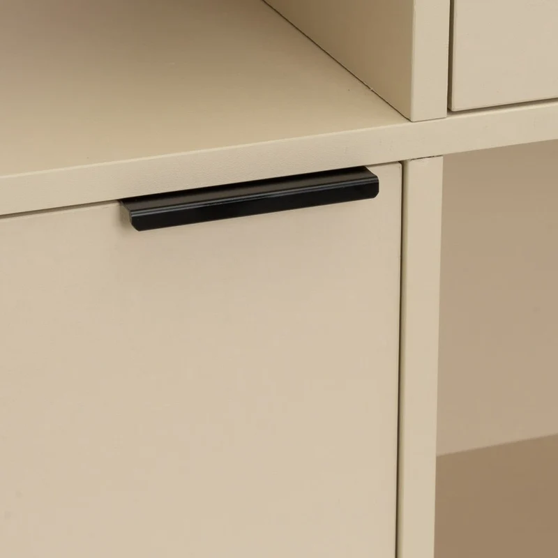 Estantería Mei con 2 puertas beige de 60x30x62 cm en tablero laminado hpl