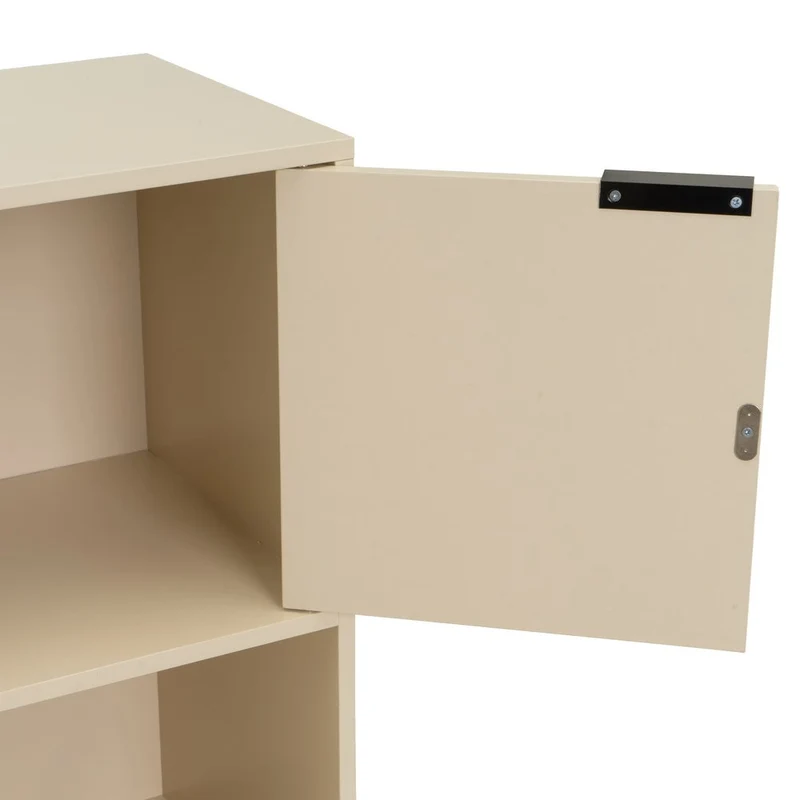 Estantería Mei con 2 puertas beige de 60x30x62 cm en tablero laminado hpl