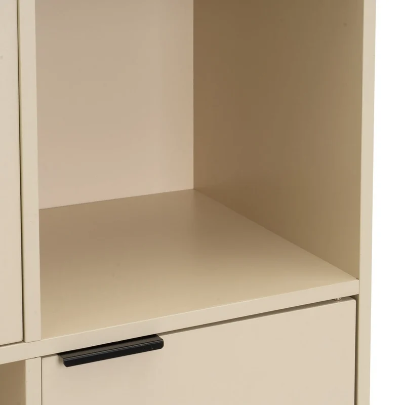 Estantería Mei con 3 puertas beige de 60x29x90 cm en tablero laminado hpl
