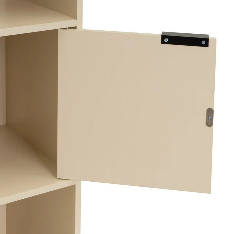 Estantería Mei con 3 puertas beige de 60x29x90 cm en tablero laminado hpl