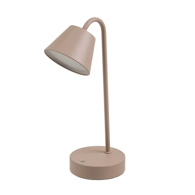Lámpara flexo de metal taupe con led integrado de 1W y luz cálida