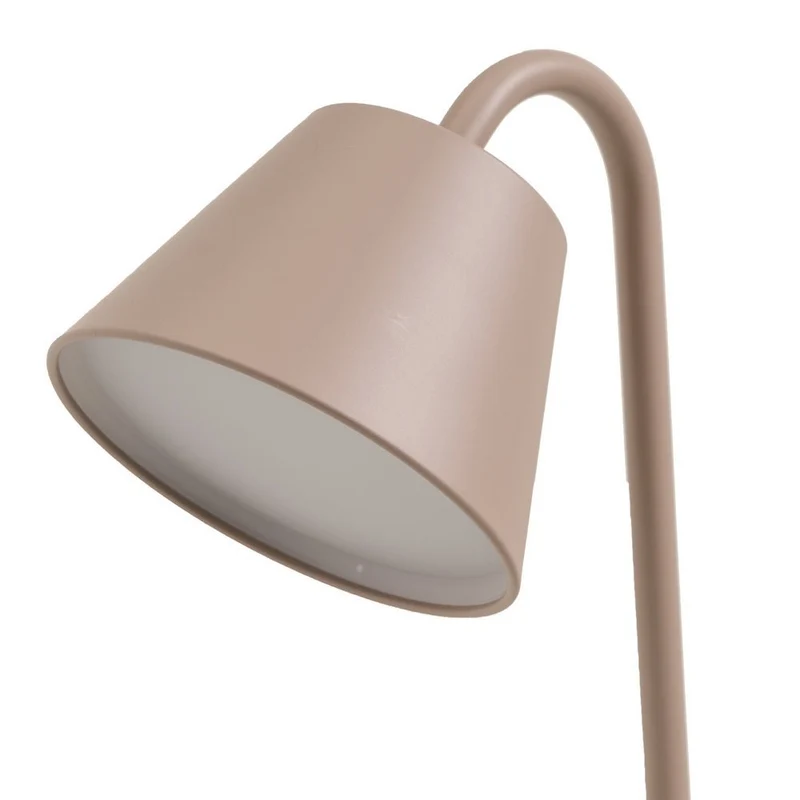 Lámpara flexo de metal taupe con led integrado de 1W y luz cálida