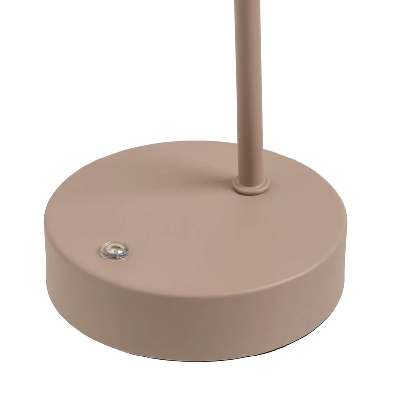 Lámpara flexo de metal taupe con led integrado de 1W y luz cálida