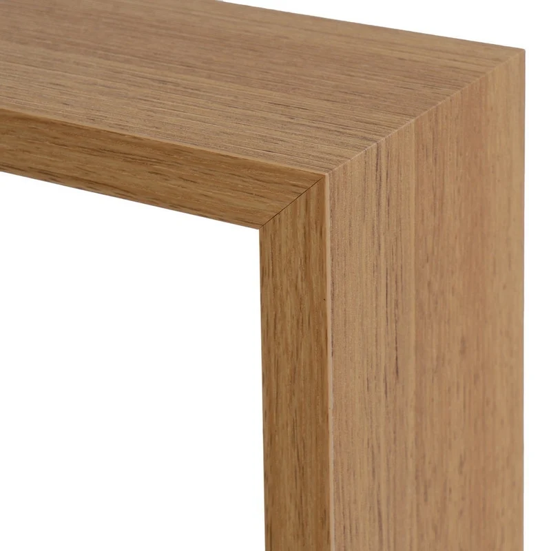 Set de 3 estantes cuadrados de tablero laminado color roble miel, de 15mm