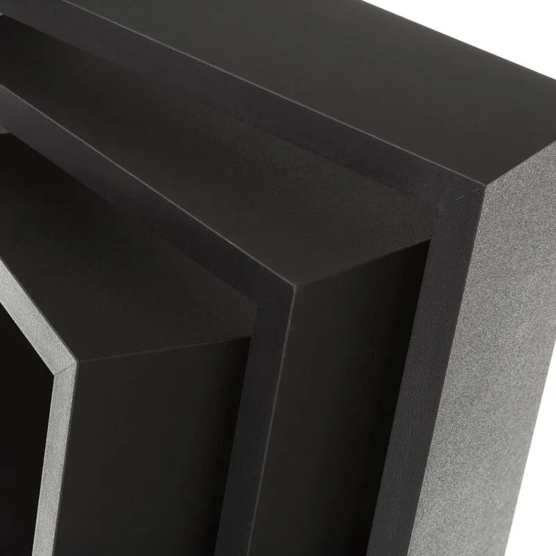 Set de 3 estantes de pared cuadrados negros de 25x25, 20x20 y 15x15 cm